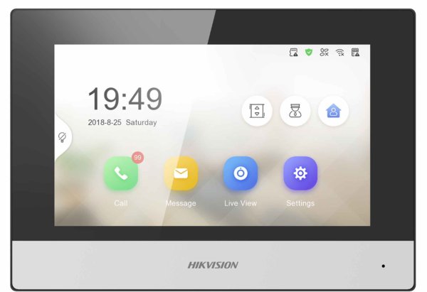 Hikvision DS-KH6320-WTE1 Monitor Interior IP WiFi con Pantalla Táctil de 7"