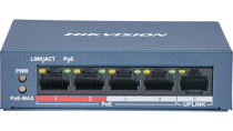 Switch Hikvision DS-3E0105P-E/M(C) 4 Puertos PoE 10/100 Mbps No Administrable