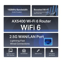Router Archer AX72 Wi-Fi 6 de Doble Banda Gigabit AX5400