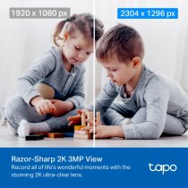 CAMARA VIGILANCIA TP-LINK TAPO C210 V3 360° WIFI 2K 3mp 2304x1296