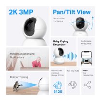 CAMARA VIGILANCIA TP-LINK TAPO C210 V3 360° WIFI 2K 3mp 2304x1296