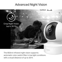 CAMARA VIGILANCIA TP-LINK TAPO C212 360° WIFI 2K 3mp 2304x1296