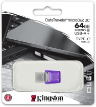 PEN DRIVE KINGSTON 64GB DATA TRAVELER EXODIA USB 3.2 + TIPO C