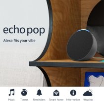 AMAZON ECHO POP 1GEN PARLANTE INTELIGENTE ALEXA WIFI BLUETOOH COLOR NEGRO