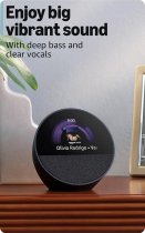 AMAZON ECHO SPOT (2024) RELOJ INTELIGENTE ALEXA WIFI BLUETOOH COLOR NEGRO