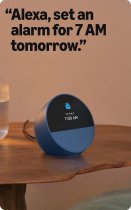 AMAZON ECHO SPOT (2024) RELOJ INTELIGENTE ALEXA WIFI BLUETOOH COLOR NEGRO